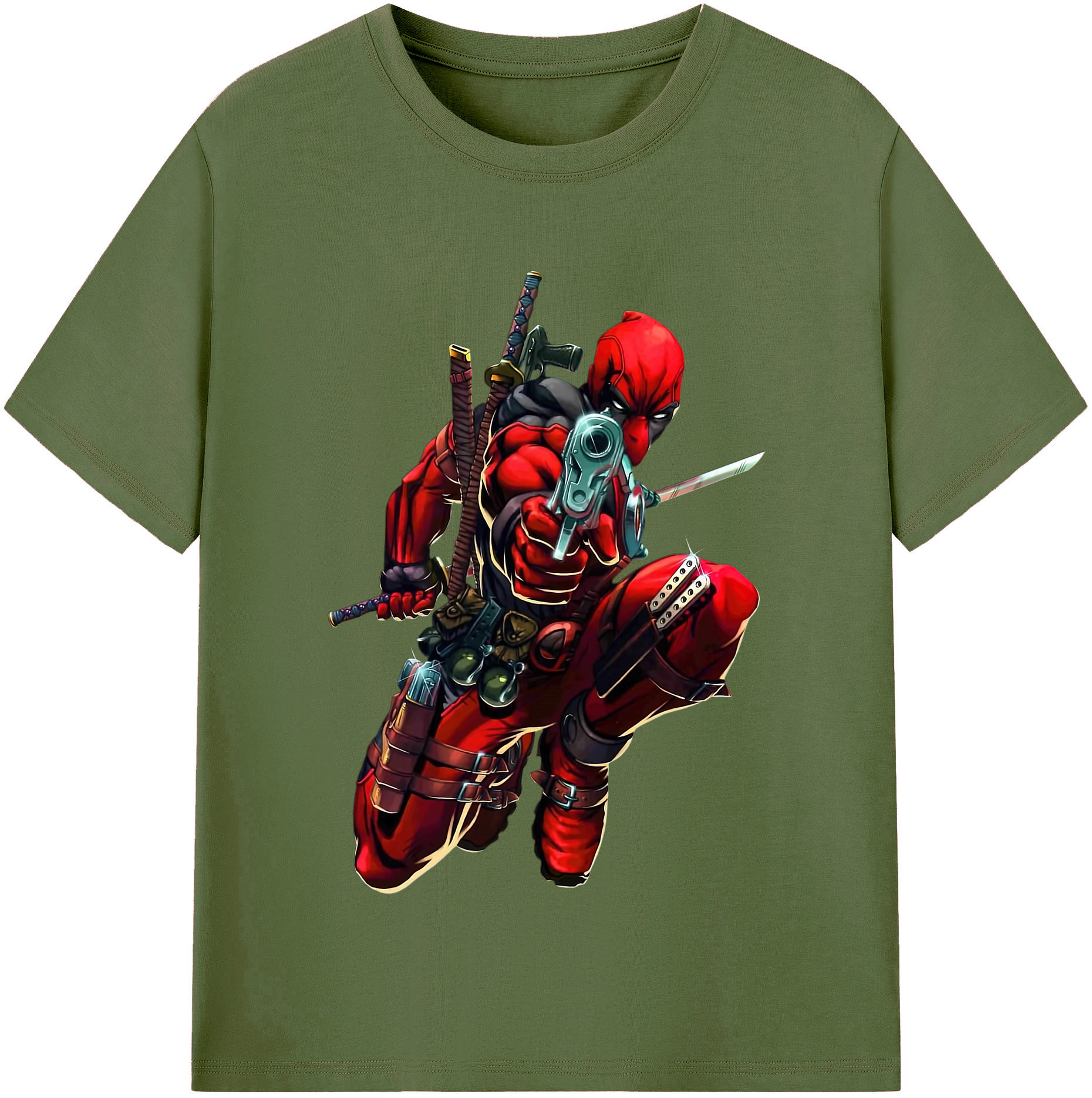 （画像用） Deadpool デッドプール 綿100％半袖Tシャツ（フロントプリント）